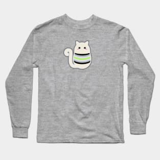 Agender Pride cat Long Sleeve T-Shirt